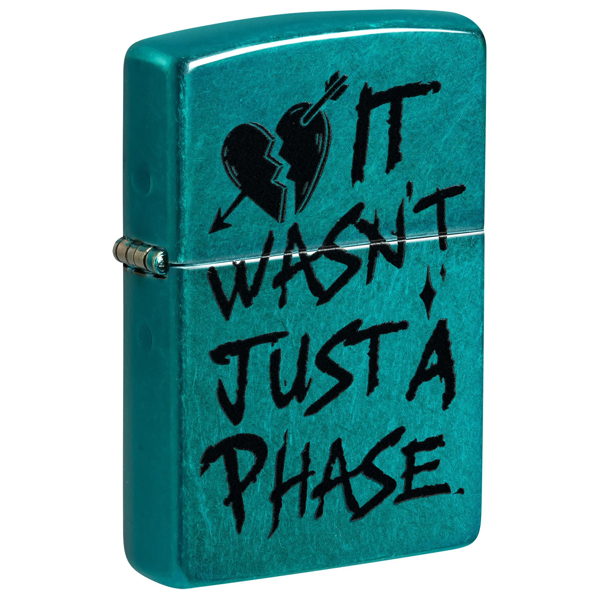 Zippo Not Just a Phase Design Pocket Lighter - Made in USA - Unfilled (fuel sold separately)
