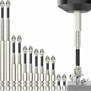 TOOLIX High Magnetic Screwdriver Bit Set - 9 Piece K5 Impact-Resistant Non-Slip Drill Bits - Non-Slip Electric Screwdriver Bit Set,Screwdriver Drill Bits, Professional Power Tool Accessories for Home & Office