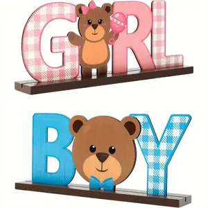 Wooden Decorative Plate Gender Reveal for Boys & Girls, Blue/ Tabletop Decoration, Baby Shower Gift, Nursery Room Decor, Wooden Letter Sign