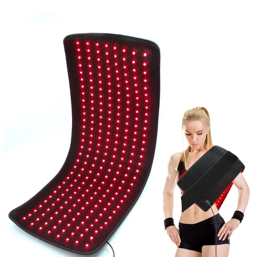 Red Light Therapy Pad, Large 31" x 11" Wearable Infrared Heat Pad for Pain Relief, Body Relaxation & Muscle Recovery, Flexible Wrap for Back & Shoulders, Adjustable Timer, Stress Relief, Chest, Waist