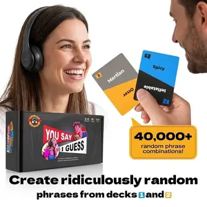 New Lip Reading Party Game - You SAY I Guess: The Headphone Challenge Card Game for Adults, Popular on Platforms with 40,000 Funny Phrase Combos, Game Party Cards, Perfect for 18+ Years Old (2+ Players), Party Board Game, Party Table Game