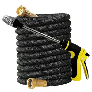 Multifunctional Telescopic Car Wash Set - With High-Pressure Nozzle - Metal Connector and Rubber Hose - Suitable for Gardening, Car Washing, and Pet Bathing - American Standard Thread - Pressure Washer Accessories