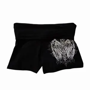 Angel wings foldover mini shorts