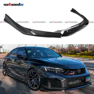 2025-2026 Honda Civic Yofer V3 Front Bumper Lip Kit | 3 Piece Carbon Fiber Splitter | Fits 11th Gen Sedan Hatchback | Not for Type-R | JDM Body Kit Accessories