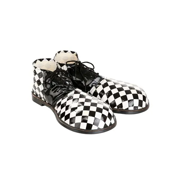 Adult Checkered Jumbo Clown Costume Shoes