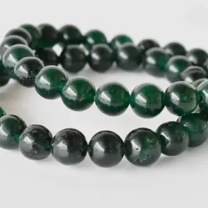 Green Jade Beaded Bracelet for Meditation and Healing