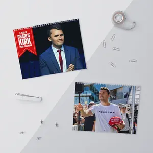Charlie Kirk 2026 Wall Calendar Turning Point USA Inspirational Wall Calendar Daily Planner Inspirational Desk Decor