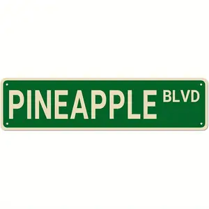 Pineapple Street Sign Pineapple Sign Pineapple Decor Pineapple Lover Gift Funny Wall Decor for Home/Kitchen/Farmhouse Quality Metal Signs 16x4 Inch