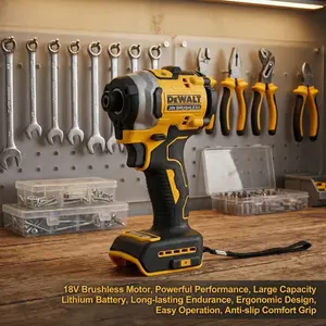 DEWALT DCF850 20V MAX ATOMIC Brushless Impact Driver,Ultra Compact High Torque 1825in-lbs,3 Speed Lightweight Heavy Duty Cordless Power Tool for Contractor DIY Jobsite professional grade