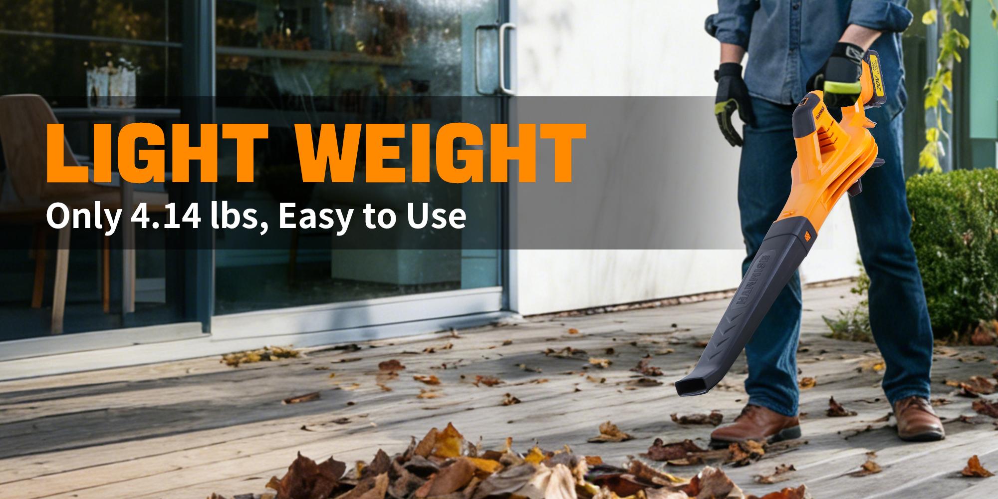 Brushless wireless blade blower, equipped with battery and 6 adjustable speed modes, suitable for lawn maintenance, handheld snow removal machine, household outdoor use, terrace cleaning and dust removal, birthday or holiday gifts, etc