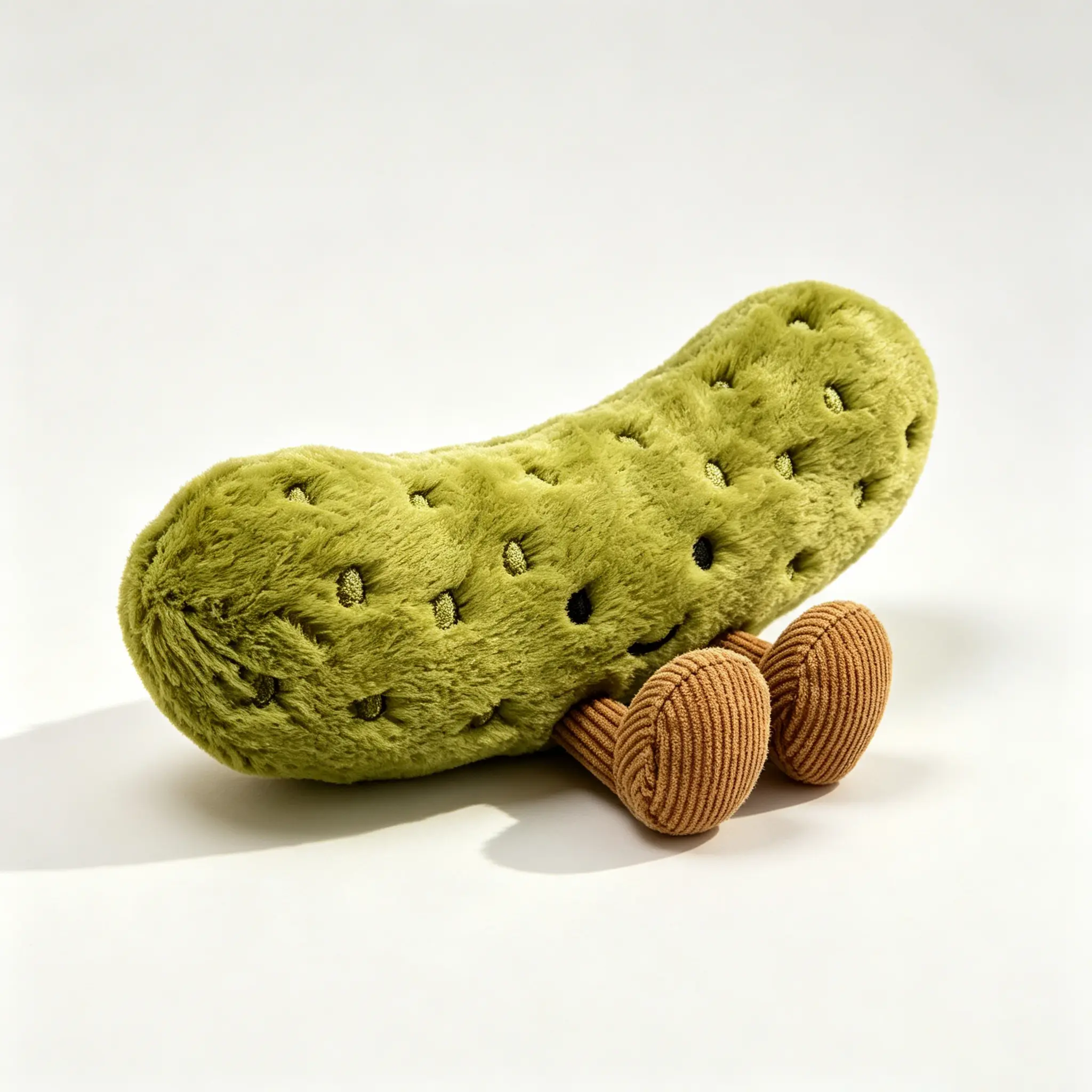 Cute Pickle Food-Themed Plush Animal Stuffed Toy, Soft Cotton Huggable Doll with Lovely Expression, Fruit & Vegetable Novelty Collectible Gift for All Ages, Plush Animal Stuffed Toys, Food-Themed Plush Toy