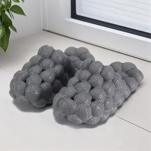 Lumubby Unisex Bubble Slide Summer "Poop Feeling" Grape Slippers Trendy EVA Anti Slip Home Massage Foot Soles for Bathing in the Shower Unisex Orange 3D Bubble Look Cloud like Comfort Footwear Women Shoe Soft