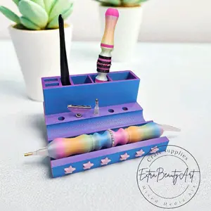 Diamond painting caddy pen and tip holder storage solution compact stationary