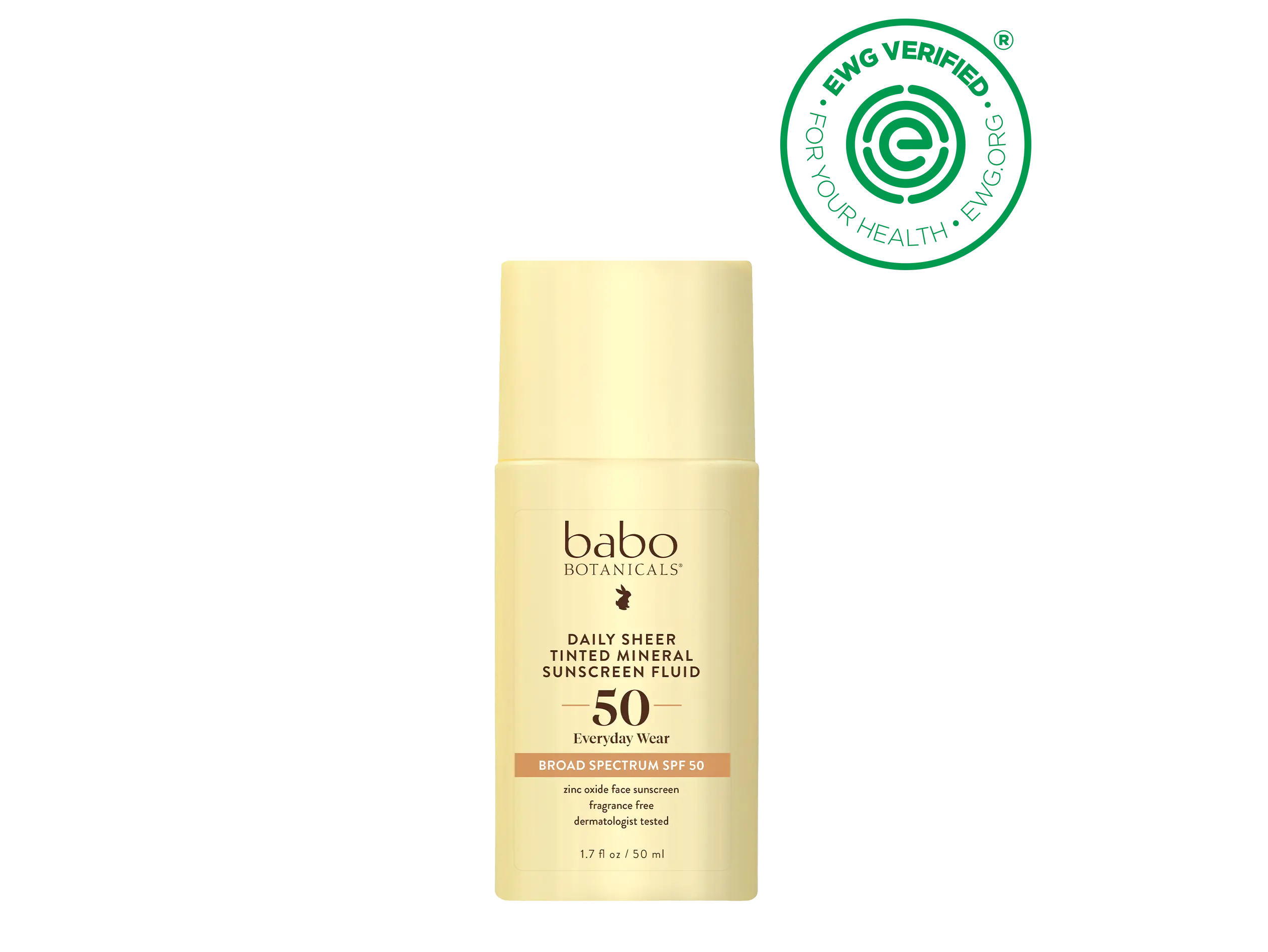 Babo Botanicals Daily Sheer Tinted Mineral Sunscreen SPF 30 – Everyday Wear – Broad Spectrum SPF 30 – Moisturizing Face Lotion – Dermatologist Tested – Fragrance Free – 1.7 fl oz (50 ml)