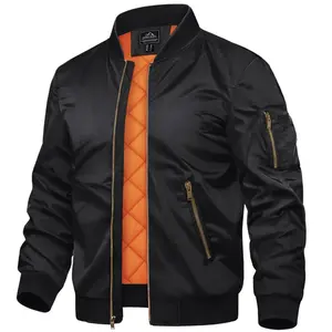 MAGCOMSEN Men's Quilted Bomber Jacket Fall Winter Jacket Warm Windbreaker Full Zip Casual Padded Coats Menswear Tops Fallfreshness Outdoorfun