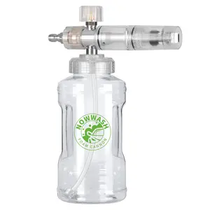 Pressure Washer Foam Cannon 1L Bottle with Adjustable Nozzle and Grip for Car Wash Cleaning