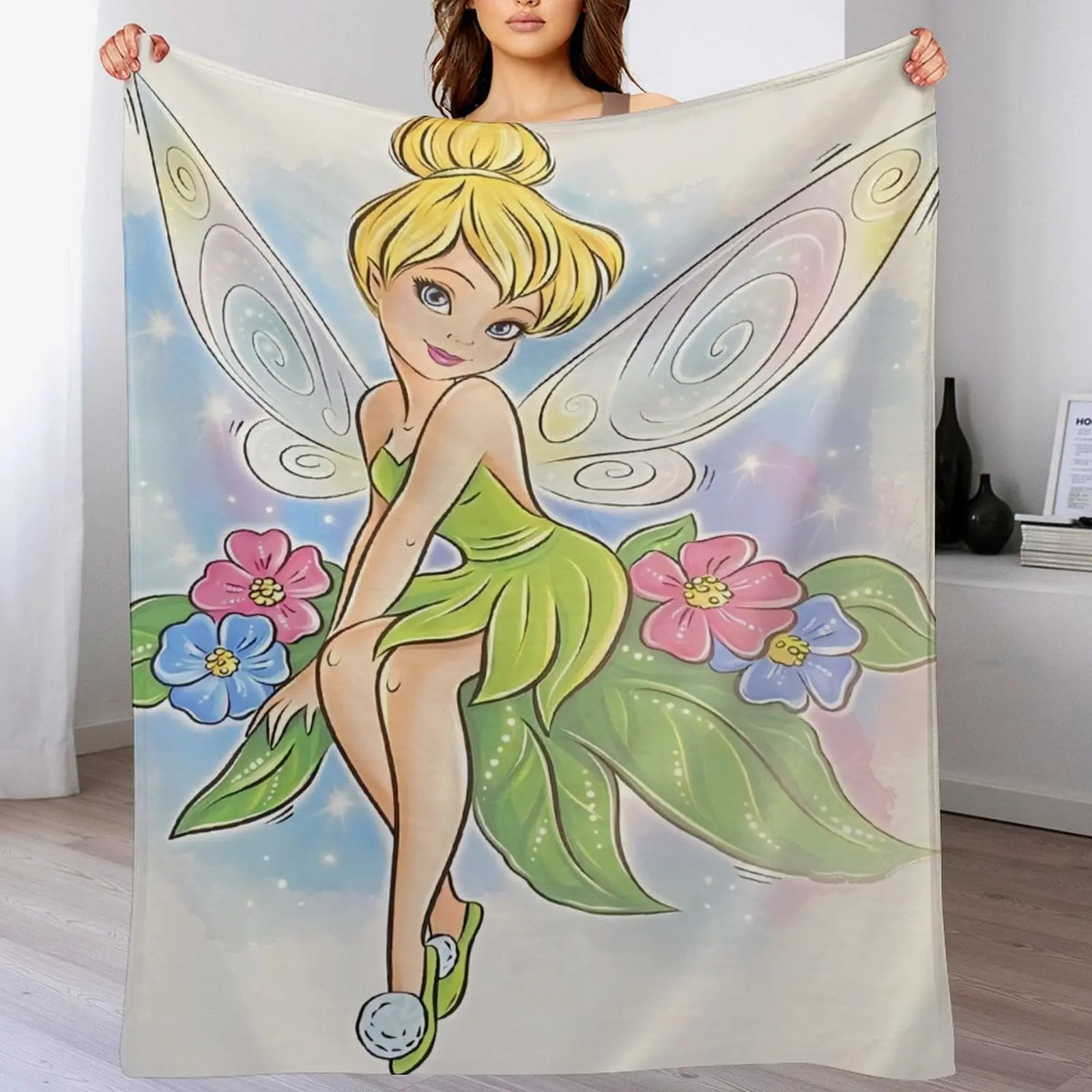 Tinker Bell Soft and comfortable throw blanket for sofa and bed decoration Christmas gift decoration 30"*40"（76*100cm）