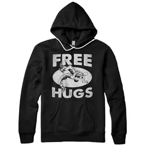 Wrestling Shirts - Funny Free Hugs Wrestling Pullover Hoodie