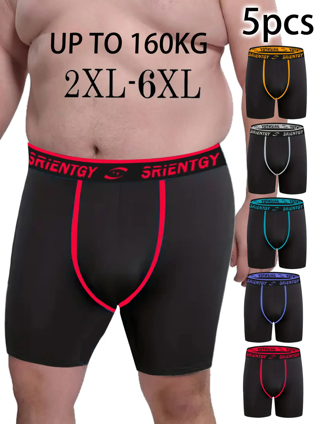 Men's Plus Size Briefs, Breathable & Comfortable Elastic Design, Durable Casual Sports Workout Gym Athletic Sport Underwear for Running, Gym, Boxing, Stretchy Underwear, Sporty Underwear