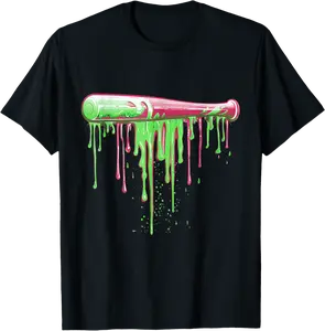 Unique Design Baseball Bat with Sprinkles Drip For Men Boys T-Shirt - Jenniferlau Shop 36B0DH8B87N2