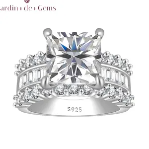 4CT Princess Cut Engagement Ring, 5A CZ Square Rings for Women, Perfect for Wedding Promise, Gift for Wife or Girlfriend