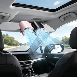 【Father's Day Gift】JOYTUTUS Summervibes-2026 Semiconductor Cooling Car Clip On Fan with LED Display - 360° Rotation, 100 Speeds Adjustable, USB Rechargeable Personal Cooling Fan, 16℃ Semi-Cooling Wide Clamp 20Hr Battery 3000mAh Battery,summervibes