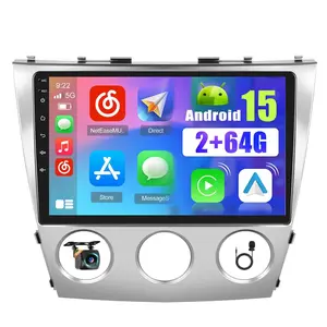 Podofo 2+64G Android 15 Car Stereo for Toyota Camry 2006-2011, 10-Inch Touchscreen Car Radio with Wireless CarPlay, Android Auto, GPS Navigation, WiFi, EQ, Backup Camera fathersdaygift