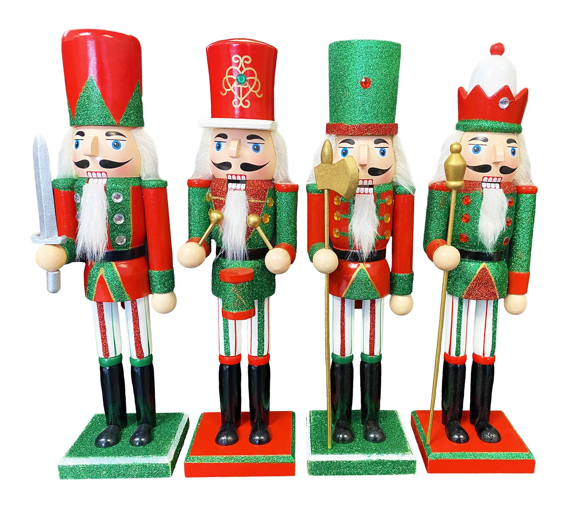 Santa's Workshop Set of 4 12" Nutcrackers Santa's Workshop Set of 4 12" Nutcrackers