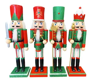 Santa's Workshop Set of 4 12" Nutcrackers