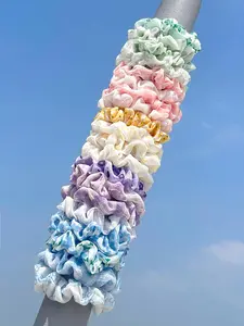 20pcs Colorful Chiffon Hair Ties, Ditsy Floral Print Hair Ties, Cute Scrunchies for Women Girls, Wavy Curly Scrunchies