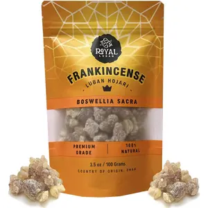 Frankincense Incense Resins 3.5oz Boswellia Serrata Olibanum Bulk Gum for Religious Ceremony Home Fragrance