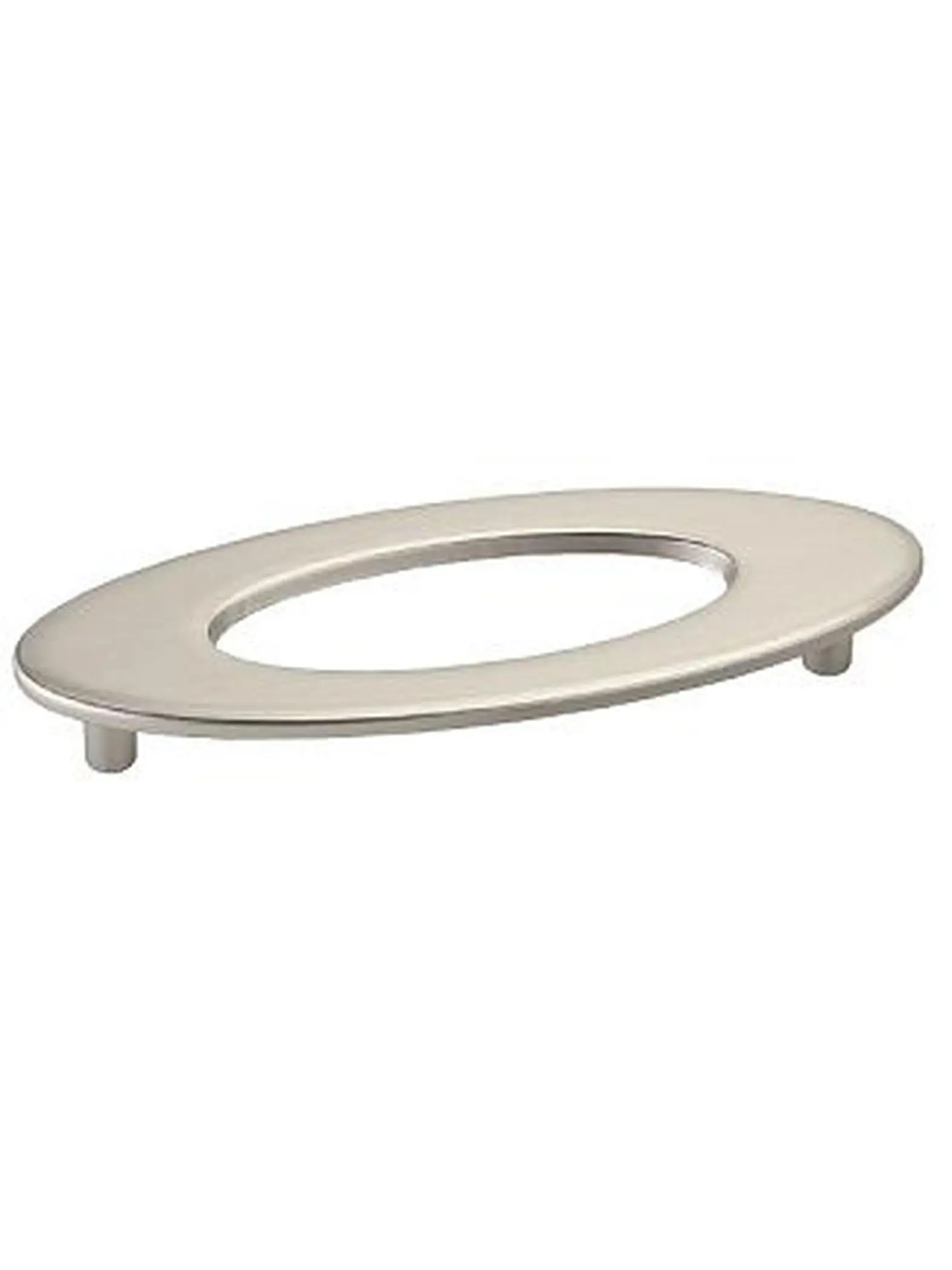 Topex Contemporary Oval Pull with Hole, Satin Nickel Finish, 96 mm Length Door Hardware