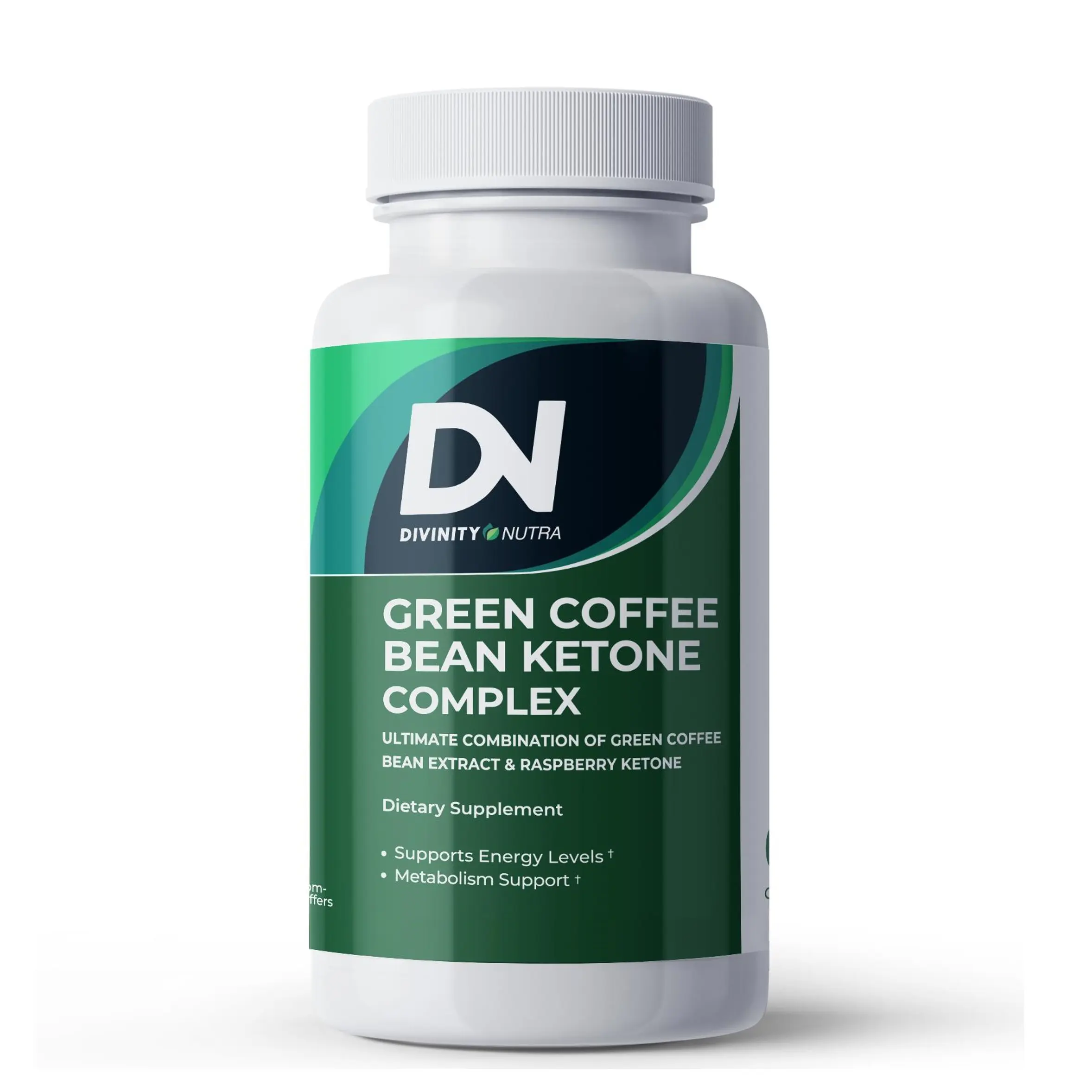 【DN】Green Coffee Bean Extract Supplement, Energizing Green Coffee Extract with 50% Chlorogenic Acid for Antioxidant, Raspberry Ketone