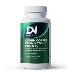 【DN】Green Coffee Bean Extract Supplement, Energizing Green Coffee Extract with 50% Chlorogenic Acid for Antioxidant, Raspberry Ketone