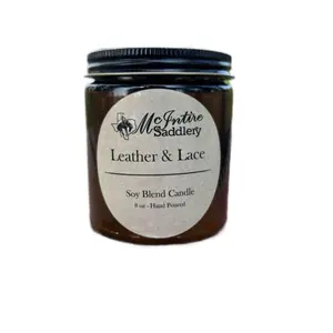 Leather & Lace 8 oz Candle - McIntire Saddlery