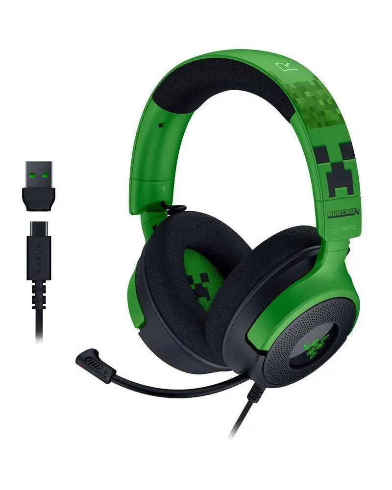 Razer Kraken V4 X Wired Gaming Headset - Minecraft Edition: USB PS5 & Switch Compatible Razer Kraken V4 X Wired Gaming Headset - Minecraft Edition: USB PS5 & Switch Compatible