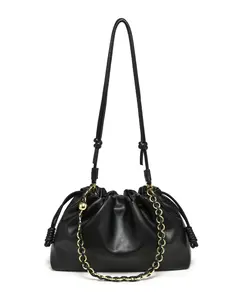 High-Quality Cloud Bag Crossbody Bag, Crossbody Fashion Bag, Cowhide Texture Lucky Bag Drawstring Shoulder Underarm Bucket Bag for Women, Leather Bag, Leather Shoulder Bags