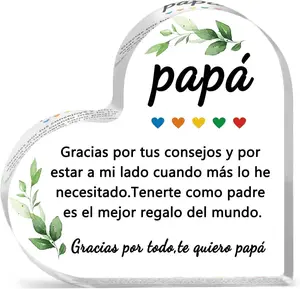 Papa Gifts for Fathers Day Papa Grandpapa from Daughter Son Grandkids Best Papa Gifts Birthday Gift for Papa Fathers Day Acrylic Plaque Father Gift Office Desk Decoration Keepsake EoffIvan