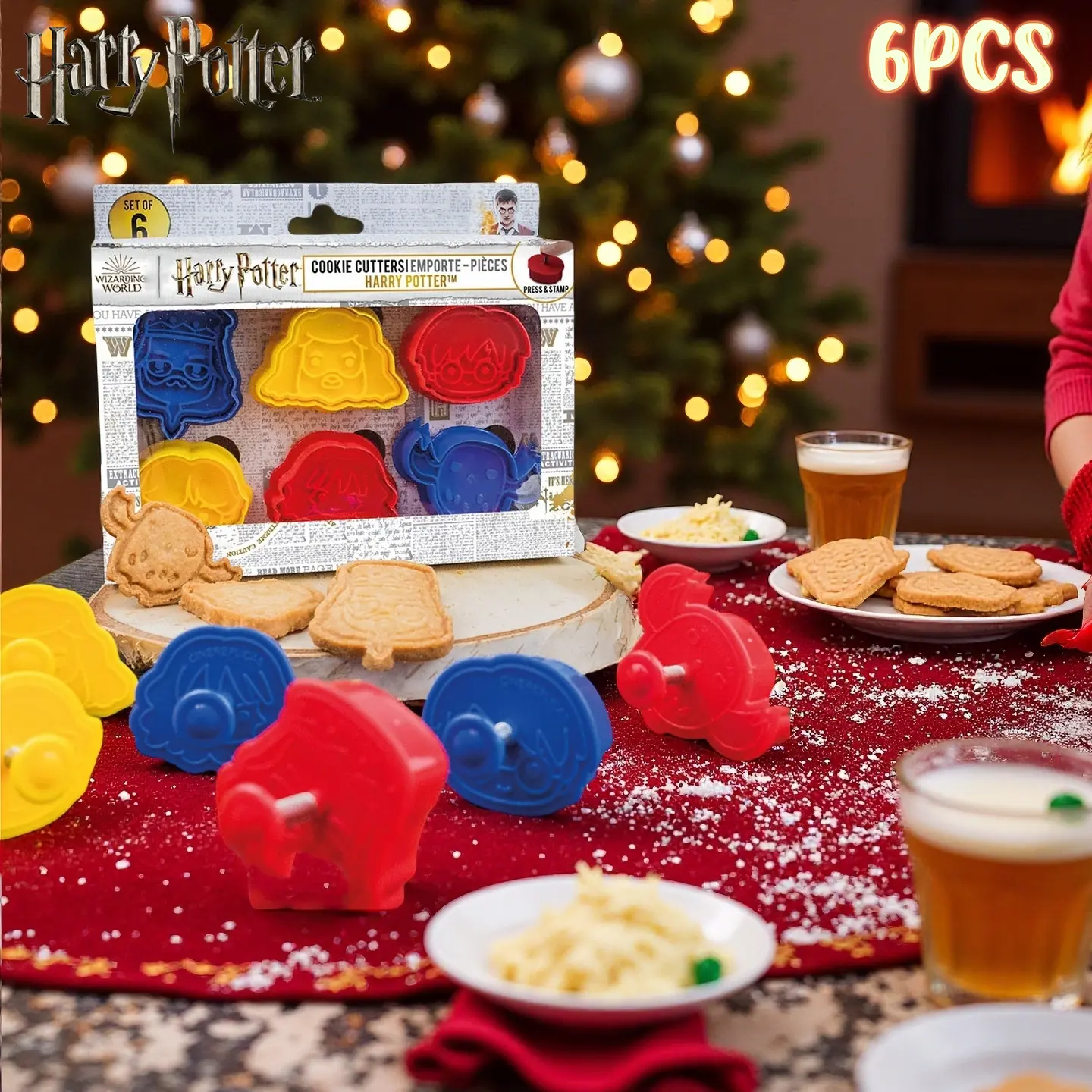 Harry Potter Officially Licensed Cookie Stamps Set of 6 Perfect for Christmas Baking Thanksgiving Table Decorations
