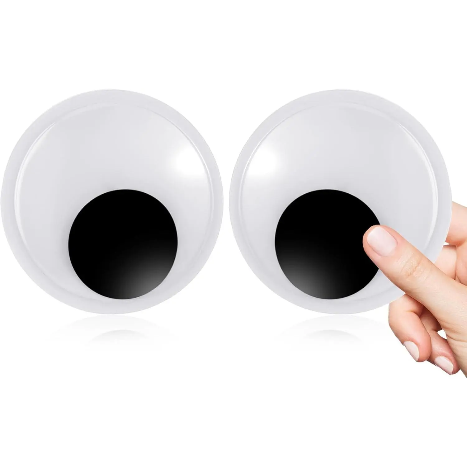 5.9 Inches Giant Googly Eyes Self Adhesive, 2 count Large Wiggle Eyes Large Googly Eyes Plastic  Eyes Big Googly Eyes for Crafts DIY Halloween Christmas Tree Decorations