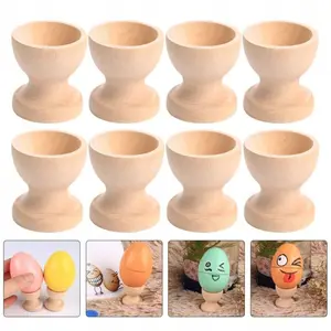 10pcs Easter Wooden Egg Holders, Rustic Style, Kitchen Storage, Home Decor, Gift Giving, Outdoor Camping, Egg Organizer, Perfect for Easter Eggs