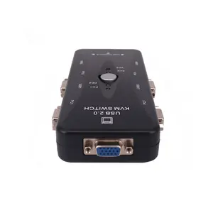 4 Port Manual VGA KVM Switch USB Multi Port Converter 4 In 1 Out Computer Switcher
