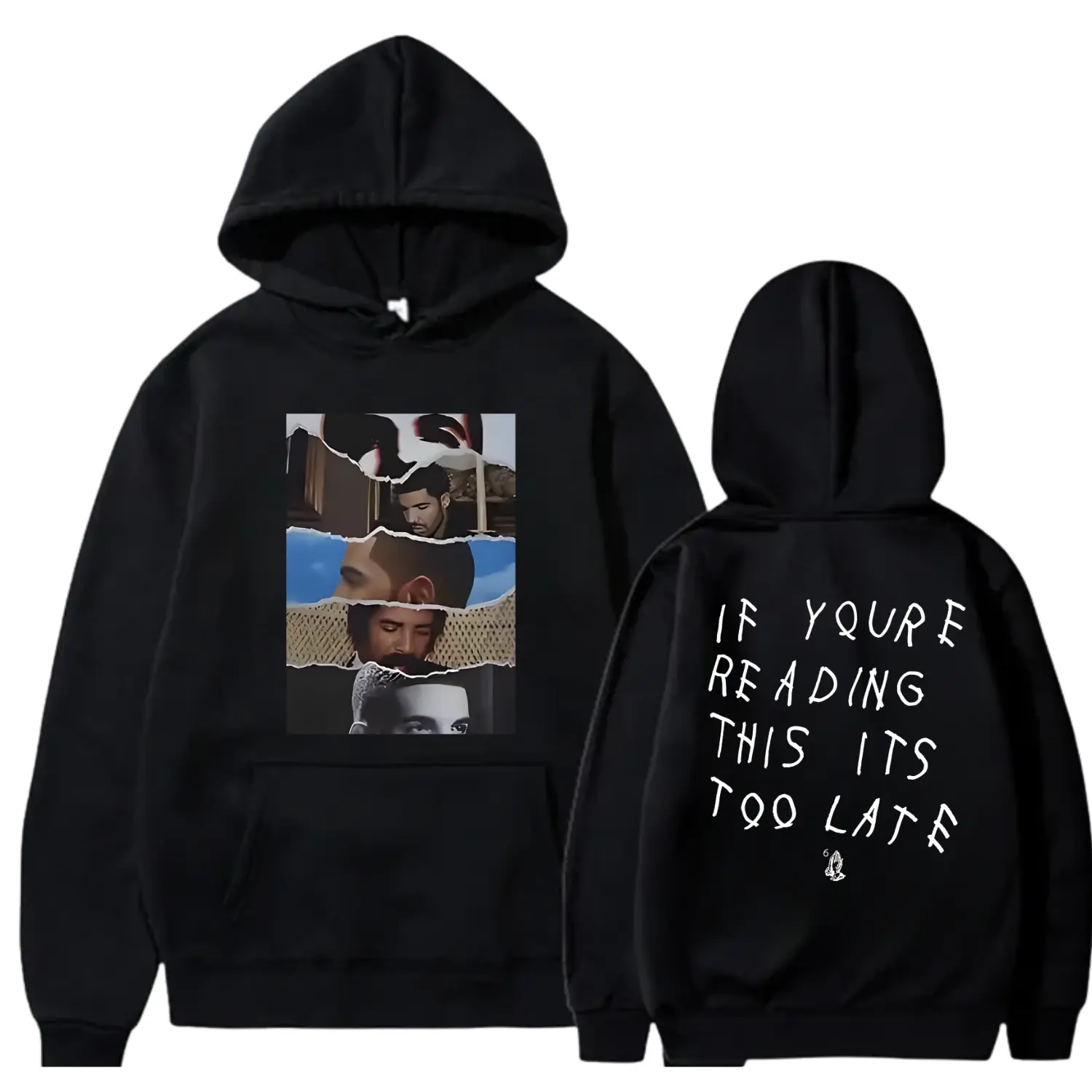 Drake If You're Reading This It's Too Late Hoodie, Sweatshirt, T-Shirt – Collage Album Art Front & Handwritten Lyric Back, Rap Merch Tee for Hip-Hop Fans, Tour Merch 2026, Y2k Streetwear Outfit