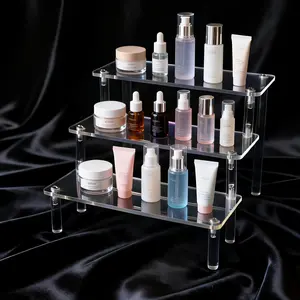 Multi-layer display stand for displaying perfume, large model display stand, and collectible storage rack. This multi-functional stand can be used for food display, perfume storage, and organizing small items.