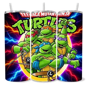 Turtles Ninja 20 oz Tumbler - BPA Free, stainless steel, Leak proof, durable, with clear lid