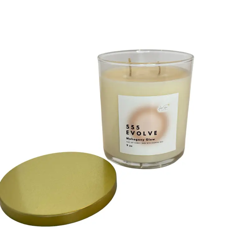 Mahogany Glow Handcrafted Soy Candle - 8oz, Scented with Soy Wax, Ideal for Home Decor
