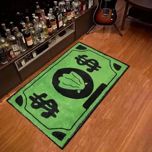 Creative Dollar Pattern Floor Mat, 1 Count Non-slip Soft Floor Carpet, Decorative Area Rug for Home Living Room Bedroom Study Room Balcony, Boho Graphic Rug, Boho Style Rug, Super Soft Rug, Bohemian Area Rug, Bedroom Rugs