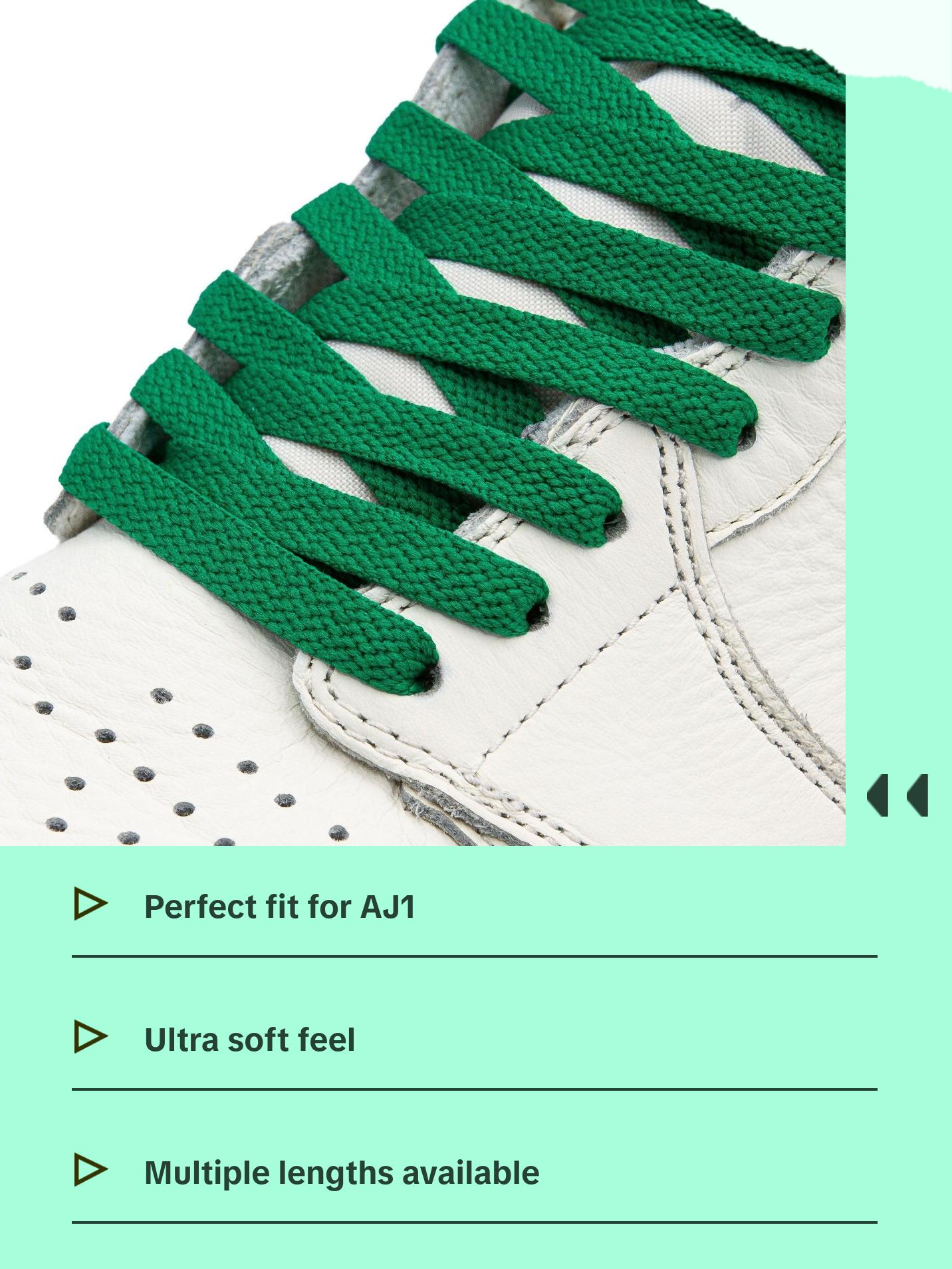 Kelly Green Jordan 1 Replacement Shoelaces