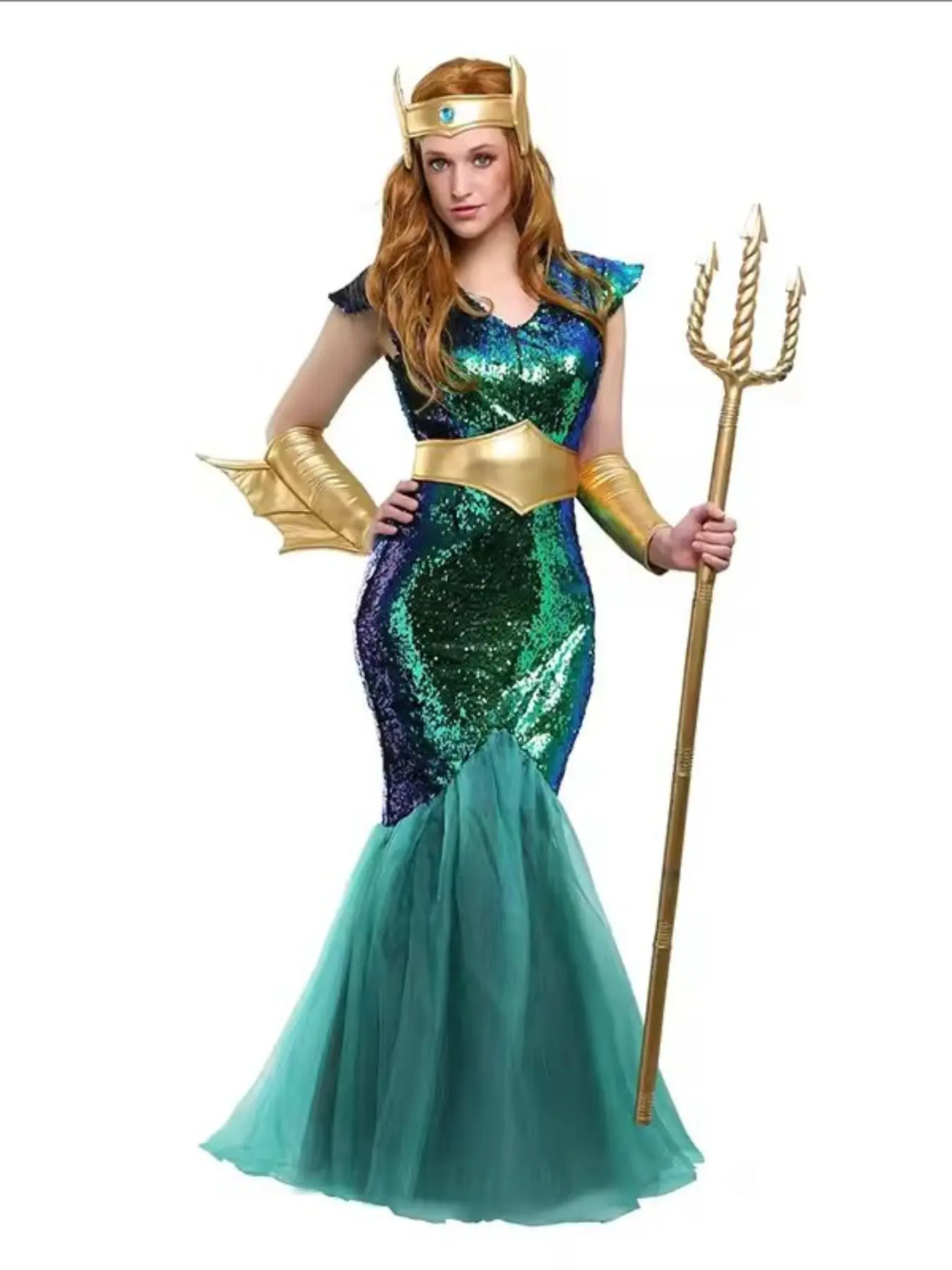 Anime Justice Cos League Aquaman Cosplay Costumes Womenswear Clothes Mera Cosplay Mermaid Queen Dress Fish Scale Pattern Fit Halloween