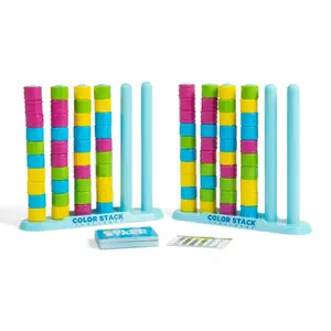 Color Stack Challenge Game, Speed Stacking Matching Puzzle for Kids & Families, Educational Color Sorting Board Game for Boys & Girls Ages 6+
